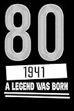 80, 1941 a Legend Was Born: Liebevolle Glückwunschkarte Geburtstag 80 Jahre einzigartig Geburtstagskarte Nummer 80 Geschenkkarte zum Geburtstag