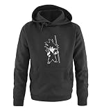Just Style It - Son Goku - Style1 - Dragonball - Herren Hoodie - Schwarz/Weiss Gr. XL