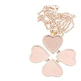 Herzförmige 4-Lagige Foto Medaillon Halskette Diy Schmuck Vintage Anhänger Statement Halskette Hochzeitstag Schmuck Rose G