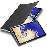 Cadorabo Tablet Hülle für Samsung Galaxy Tab S4 (10,5' Zoll) T830 / T835 in Satin SCHWARZ – Ultra Dünne Book Style Schutzhülle mit Auto Wake Up und Standfunk