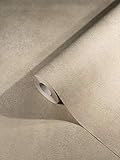 Tapete Beige Uni SCHÖNER WOHNEN-Kollektion Serie Pure für Schlafzimmer, Wohnzimmer oder Küche, Made in Germany Premium Qualität 10,05x0,53