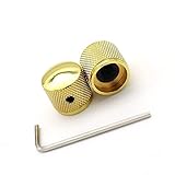 Ersatzteile 1 Stück / 2 Stück Gitarrenknöpfe, Metallpotentiometer-Dome-Knopf, Steuerknopf, 1 Stück Chrom ( Color : 2pcs Gold )