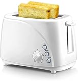 HHORB Toaster 2 Scheiben Toaster 15 * 6 cm Schlitze Edelstahl Toaster,Aufwärmen Auftauen Abbrechen Funk