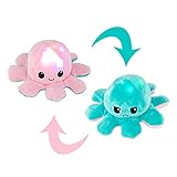 Lumineszierend wütender oktopus kuscheltier Oktopus Plüsch Wenden Groß Kinderspielzeug Geschenk Plüschtiere niedlich kleine Octopus Toy Flip-Plüschtier Wendepuppe oktopus plüschfigur mit LED-L