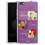 Silikon Hülle kompatibel mit Huawei P8 lite (2015-2016) Case weiß Handyhülle Disney Prinzessin Offizielles Lizenzproduk
