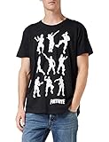 Fortnite Tanzen Emotes Herren-T-Shirt Schwarz M | S-XXL, Xbox PS4 PS5 Schalter Rundhalsausschnitt Graphic Tee, Gamer Geburtstagsgeschenkidee für Männer, für Haus oder Gy