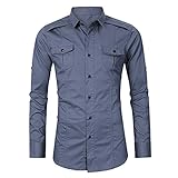 KBUY Herren Angelhemd Langarm Military Outdoor Shirts Atmungsaktiv Freizeithemde Herren Tactical Hemd Langarm Shirts Atmungsaktiv Armee Hemd Militär Hemd Männer Leicht Funktionshemd Arb