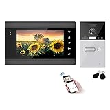 FMOGG Video-Türsprechanlage WiFi-Ip-Türklingel Mit Monitor-Gegensprechanlage,7-Zoll-LCD-Display-Video-Türsprechanlage,Nachtsicht-Fronttürentriegelung