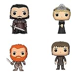 QIYV Pop Movie 4Pcs/Game of Thrones Kawaii Q Version Nendoroid Anime Figur Jon/Queen Cersei Boxed Pop Vinyl Actionfiguren Spielzeug 10Cm,Kindergeburtstagsgeschenk