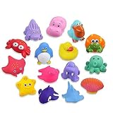 Lictin Badespielzeug Badewannenspielzeug Baby 15 Stücke Kinder Badewannen Spielzeug Badespielzeug Set Baby