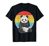 Retro Vintage Sunset Panda Pandabär für Männer Frauen Kinder T-S