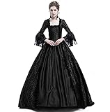 Kleid Damen, Sexy Kleid Damen, Kleid Damen Elegant, Damen Herbst Winter Gothic Retro Blumendruck Ballk