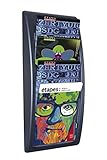 PAPERFLOW Wandhalter Quick Blick/4061-01 H65,5xB29xT9,5cm schwarz 4 FÄcher A4