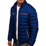 WAQD Herren Leicht Daunenjacke Winter Plus Size Herbst Winter Warme Outdoor Freizeit Kurze Steppjacke Übergangsjacke Softshell-Mantel Baumwolljacke Winterjacke Menswear warm Winddichte Jack