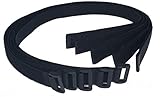 5x Shedspace360 Klettband mit Öse/Schnalle - Klett Kabelbinder lang mit 70 cm Nutzlänge und 2,5cm Breite in schwarz - zum Befestigen, fixieren und sichern in Haus Garten Werkstatt und F