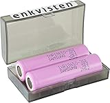 2 (Samsung) 35E 18650 3450 mAh Akkus INR für E-Bikes Batterien Akku Powerbanks Vape bis 25Watt Akkus + Akkubox