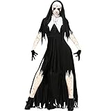 SHIZUANYUE Halloween Kostüm Damen Maxi Kleider Frauen Hexe Cosplay Horror-Vampir Party Vintage Hausfrau Abend Abschlussball Dress Mittelalter Kleider Gothic Langer Umhang Lolita Retro Steampunk