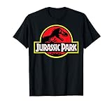 Jurassic Park Classic Red And Yellow T-Rex Logo T-S
