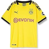 PUMA Jungen BVB Home Shirt Replica Jr Evonik with OPEL Logo Trikot, Cyber Yellow Black, 164