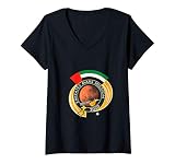 Damen Vereinigte Arabische Emirate Emirates Mars Mission Logo T-Shirt mit V
