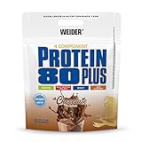 Weider Protein 80 Plus Eiweißpulver, Shoko, Low-Carb, Mehrkomponenten Casein Whey Mix für Proteinshakes, 2kg