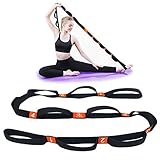 5BILLION Yogagurt - 4cm Breite - Stretchgurt mit Mehreren Grip Loops Tür-Flexibilität - Ideal für Heißes Yoga, Körperliche Therapie, Größere Flexibilität & Eignung-Training