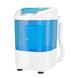 GOPLUS Mini Waschmaschine mit Schleuder, Mobile Waschmaschine, Campingwaschmaschine, mit 2,5kg Kapazität, 170 W, Tragbar für Reise Camping Wohnung Wohng
