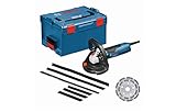 Bosch Professional Betonschleifer GBR 15 CAG (1.500 Watt, Leerlaufdrehzahl 9.300 min-1, Diamanttopfscheibe 125 mm, 3x Ersatzbürstenkranz, in L-BOXX)