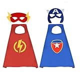 Mizijia Superhelden Kostüm, 2 Stücke Superhelden Kostüm mit 2 Superhelden Maske, Kinderkleidung Geschenke für Cosplay Party, Kindergeburtstag, Halloween oder Karneva (mgdzsd)