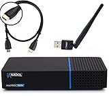 Anadol Multibox Twin 4K UHD E2 Linux Twin Sat-Receiver mit PVR Aufnahmefunktion, DVB-S2 Tuner, HDTV, 2160p, H.265, HDR [vorprogrammiert für Astra & Hotbird] + HDMI Kabel + USB WiFi Stick