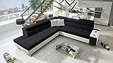 Ecksofa Megy 9 mit Schlaffunktion Bettkasten USB Eingang Polstersofa Couch Eckcouch Sofa Wohnlandschaft Links Rechts 26 (Links, Sawana14+Ekj1)