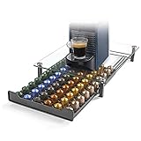 HiveNets Nespresso Kaffee Kapsel Halter Kapselständer Kapseln Hartglas Schubladen Organiser für 60 Stück