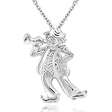 MATERIA Kinder Anhänger Clown ARLECCHINO - 925 Silber Schmuck Anhänger Zirkus rhodiniert #KA-307