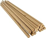 Holzstäbe A508030020 rund aus Buche natur, Ø 8 mm Länge 30 cm, 20 Stück, Zum Basteln, Modellbau, DIY Handwerk, Buchenholz, Ø 8 mm x 30