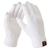 Bequemer Laden Damen Winter Warme Touchscreen Handschuhe Weiß