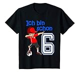 Kinder 6. Geburtstag Fussball Jungen 6 Jahre Fußballer Geschenk T-S