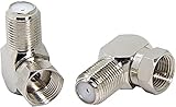 Koaxialkabel (rechtwinklig) F-Stecker auf Buchse RF Koaxialkabel Stecker 90 Grad Adapter für Wandmontage TV, Modem, Wandplatte, Satellitenempfänger 20-Pack