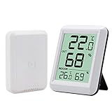 LIZHOUMIL Kabelloses Thermometer Hygrometer, multifunktional, hochpräzise, digitales Messgerät für den Innen- und Außenb