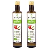 MeaVita Bio Apfelessig, naturtrüb & ungefiltert mit Essigmutter, 2er Pack (2 x 500 ml)