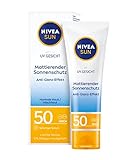 NIVEA SUN Sonnencreme fürs Gesicht, Mattierender Sonnenschutz, Lichtschutzfaktor 50, Tube, 50