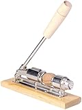 Rosenstein & Söhne Nusszange: Retro Design-Nussknacker aus Holz und verchromtem Stahl (Hebelnussknacker)