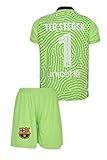 IHIMI Barcelona TER Stegen Kinder Trikot #1, 2020/2021 Saison, Heim, Komm mit Shorts Fußballfans (6-7 Jahre,140)