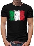 TShirt-People Italien Vintage Flagge Fahne T-Shirt Herren XXXL Schw