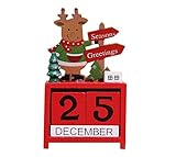 Kleiner Weihnachts-Schreibtischkalender, Weihnachts-Adventskalender, Weihnachtsmann, Schreibtisch-Ornament, Countdown-Kalender, Block