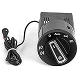 Auto Scheinwer Ferschalter Keenso Auto Scheinwerferschalter Lichtsensor Modul Mit automatischem An-/Aus-Lichtsensor für VW Golf Mk4 Polo 9n L