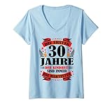 Damen 'Die ersten 30 Jahre der Kindheit' 30. Geburtstag witziges T-Shirt mit V