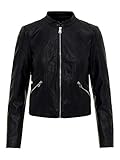 VERO MODA Damen Kunstlederjacke Khloe Biker-Style 10212316 Black L