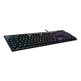 Logitech G815 mechanische Gaming-Tastatur, Taktiler GL-Tasten-Switch mit flachem Profil, LIGHTSYNC RGB, Schlankes Design, 5 Programmierbare G-Tasten, Multimedia-Bedienelemente, Deutsches QWERTZ-Lay