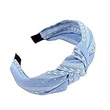 YWLINK Mode Knoten Haarband Frauen Kopfband Süß MäDchen Klassisch Breit Waschen Haarband(Himmelblau)