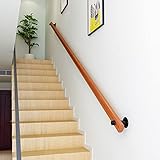 Treppenhaus Handläufe Massivholz-Treppen-Banister-Rail Rutschfeste Sicherheits-Treppen-Geländer-Kit, Wandmontierter älterer Kinderhilfsmittelschutz-Schutz-Handlauf-Innenraum-Loft-Korridor-Tragstang